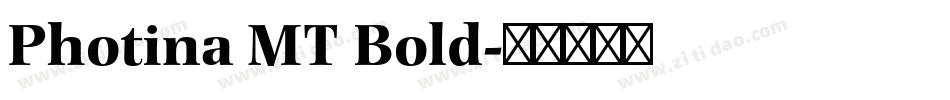 Photina MT Bold字体转换